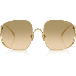 Miu Miu - Metal Square - Zonnebril - Geel - 57 MM