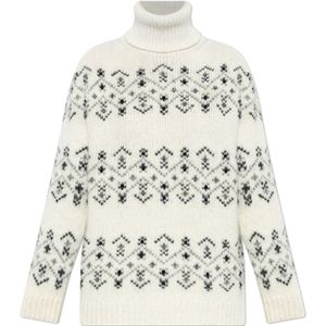 Moncler, Dames, Truien, Beige, Maat: XS Wol,