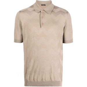 Kiton, Heren, Tops, Beige, Maat: M Katoen,