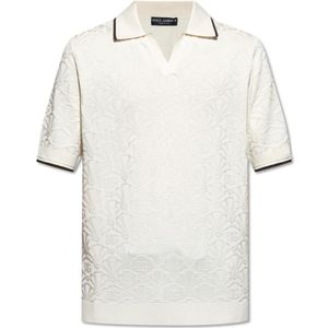 Dolce & Gabbana, Heren, Tops, Beige, Maat: S Zijde,