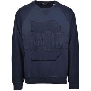 Dondup, Heren, Sweatshirts & Hoodies, Blauw, Maat: S Katoen,