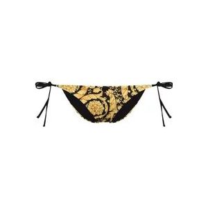 Versace Barok Print Bikini Broekjes , Beige , Dames , Maat: S