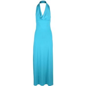 Guess, Dames, Jurken, Blauw, Maat: S Spandex,