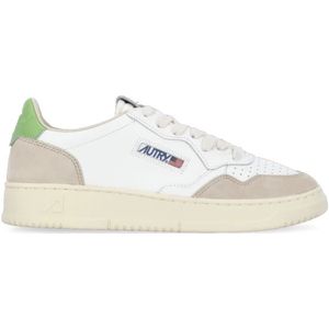 Autry Witte Leren en Stoffen Sneakers , White , Dames , Maat: 37 EU