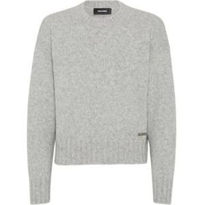 Dsquared2, Heren, Truien, Grijs, Maat: M