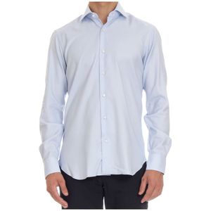 Barba, Heren, Overhemden, Blauw, Maat: XL Katoen,