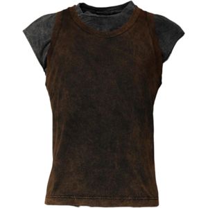 Dolce & Gabbana - Tanktop - Bruin - Katoen