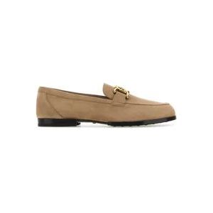 Tod's Cappuccino Suede Loafers , Brown , Dames , Maat: 39 EU