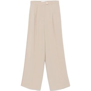 De Santis, Dames, Broeken, Beige, Maat: XL Leer,