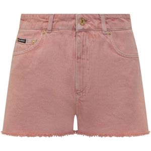 Dolce & Gabbana, Dames, Korte broeken, Roze, Maat: XS Denim,