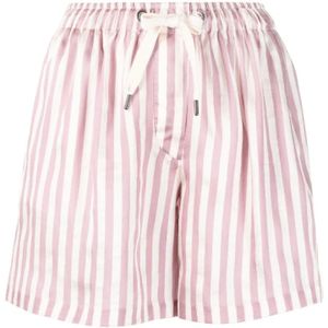 Brunello Cucinelli, Dames, Korte broeken, Roze, Maat: XS Zijde,