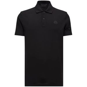 Moncler, Heren, Tops, Zwart, Maat: M Katoen,