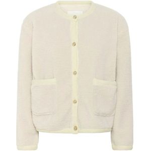 Cream - Anolis - Gevoerd Gebreid Vest - Beige - Met Voorzakken