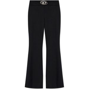 Diesel, Dames, Broeken, Zwart, Maat: 3XS