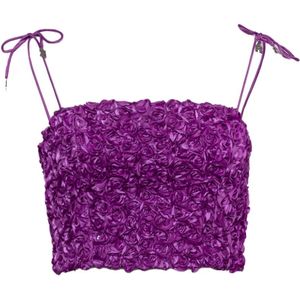 Rotate Birger Christensen, Dames, Tops, Paars, Maat: L Leer,