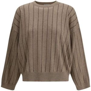 Brunello Cucinelli, Dames, Truien, Beige, Maat: L Kasjmier,