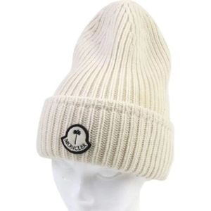 Moncler Pre-owned, Heren, Pre-owned, Beige, Maat: ONE Size Katoen,