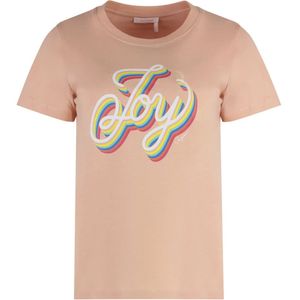 See by Chloé, Dames, Tops, Roze, Maat: XS Katoen,