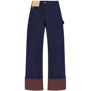 JW Anderson - Jeans - Marineblauw - Katoen - Reguliere Pasvorm