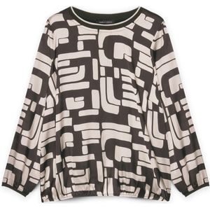 Fiorella Rubino, Dames, Tops, Zwart, Maat: S Tweed,