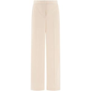 Max Mara, Dames, Broeken, Beige, Maat: L Katoen,