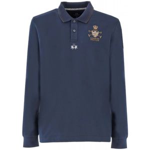 La Martina, Heren, Tops, Blauw, Maat: L Katoen,