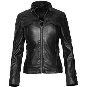 Bugatti, Dames, Jassen, Zwart, Maat: S Leer,