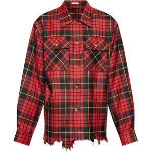Alexander McQueen, Heren, Overhemden, Rood, Maat: 2XL Wol,
