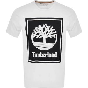 Timberland, Heren, Tops, Wit, Maat: S Katoen,