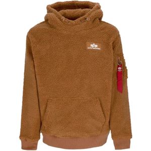 Alpha Industries - Long Sleeve Sherpa Sweatshirt - Heren - Zwart - 100% Polyester