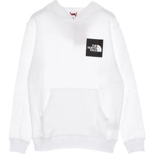 The North Face - Hoodie - Wit - 100% Katoen - Verstelbare Capuchon - Kangoeroezak