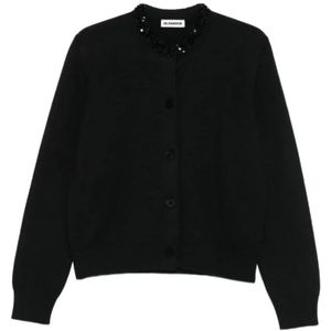 Jil Sander, Dames, Truien, Zwart, Maat: 2XS Wol,