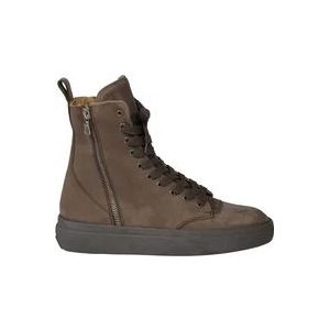 Represent Nubuck Leren High-Top Sneakers , Brown , Heren , Maat: 43 EU