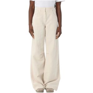 Brunello Cucinelli, Dames, Jeans, Wit, Maat: 2XS