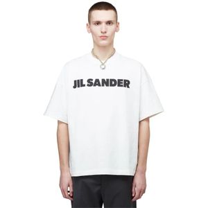 Jil Sander, Heren, Tops, Wit, Maat: L Katoen,