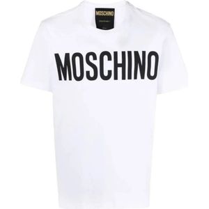 Moschino, Heren, Tops, Wit, Maat: L Katoen,