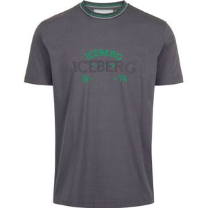 Iceberg, Heren, Tops, Grijs, Maat: M Katoen,