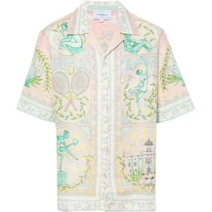 Casablanca, Heren, Overhemden, Veelkleurig, Maat: XL Linnen,