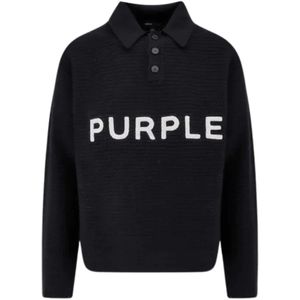 Purple Brand, Heren, Truien, Zwart, Maat: M Wol,