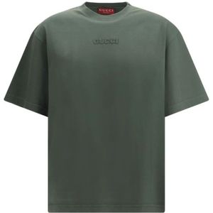 Gucci, Heren, Tops, Groen, Maat: S Katoen,