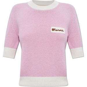 Marni, Dames, Truien, Roze, Maat: XS Wol,