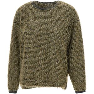 Elena Mirò, Dames, Truien, Groen, Maat: S Viscose,