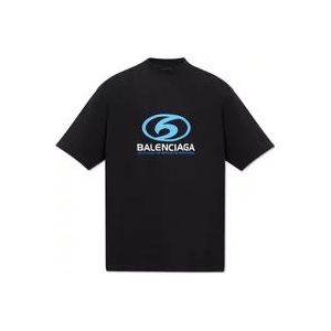 Balenciaga T-shirt met logo-print , Black , Heren , Maat: S