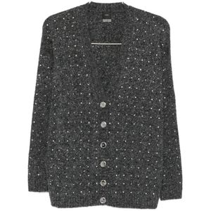 Pinko, Dames, Truien, Grijs, Maat: XS Wol,