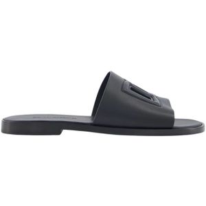 Dolce & Gabbana - Sliders - Zwart - Leer