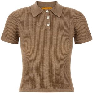 Guest In Residence, Dames, Tops, Beige, Maat: S Kasjmier,