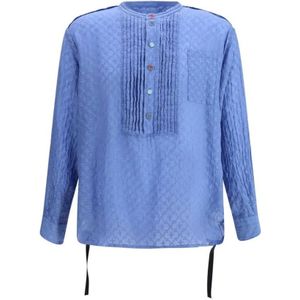 Undercover, Heren, Blouses & Shirts, Blauw, Maat: XS Zijde,