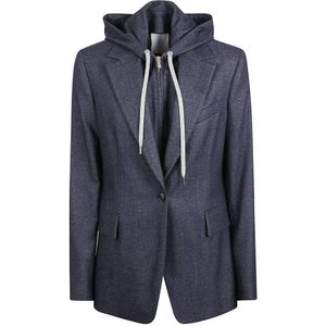 Eleventy, Dames, Jassen, Blauw, Maat: S Katoen,