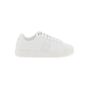 Versace Greca Geborduurde Sneakers , White , Heren , Maat: 43 EU