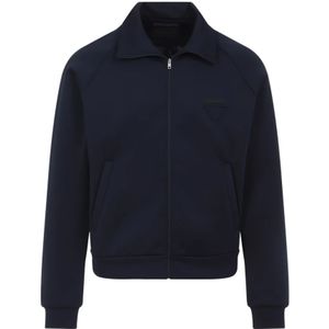 Prada - Sweatshirt - Blauw - Heren - 100% Polyester